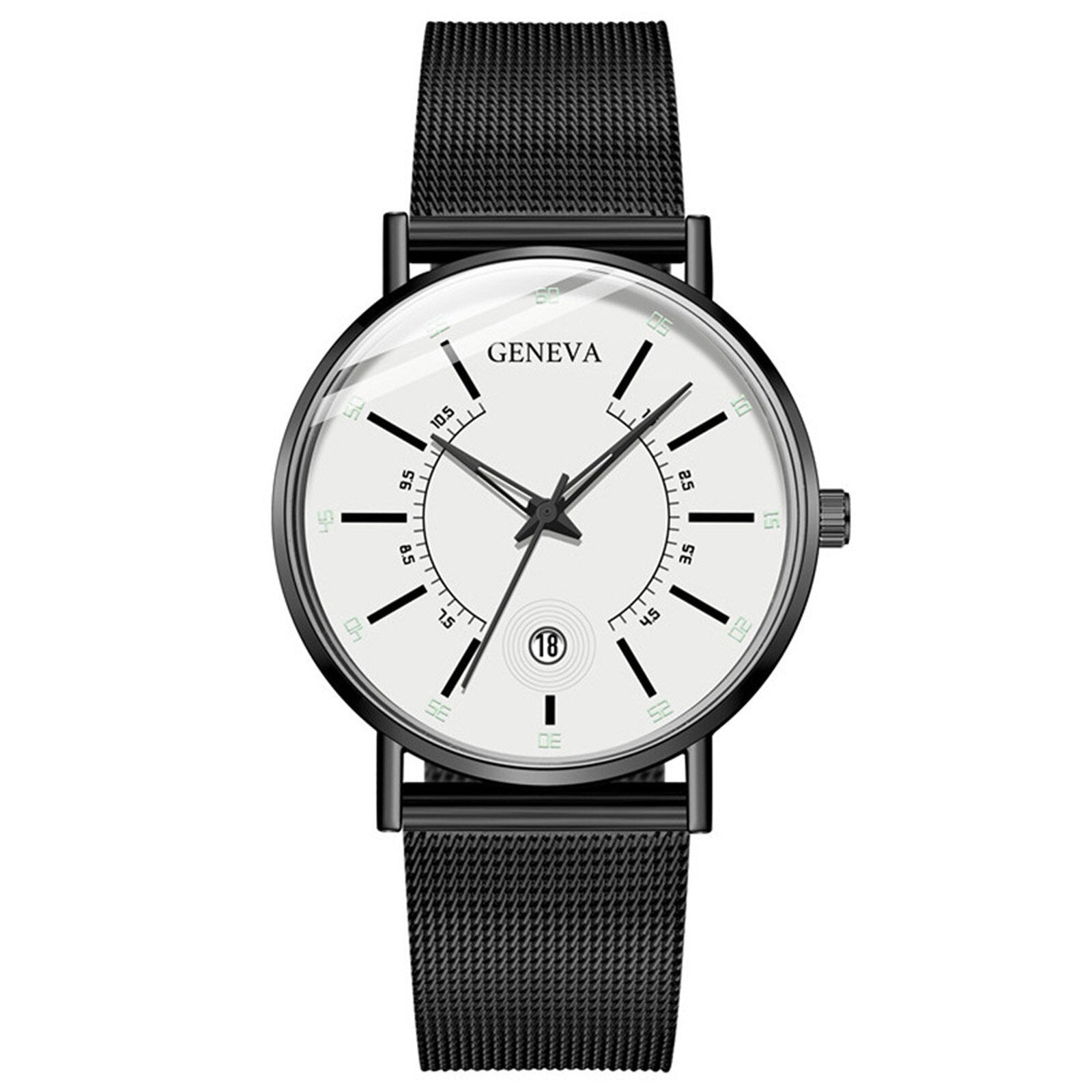 Relógio masculino Geneva minimalista 2020