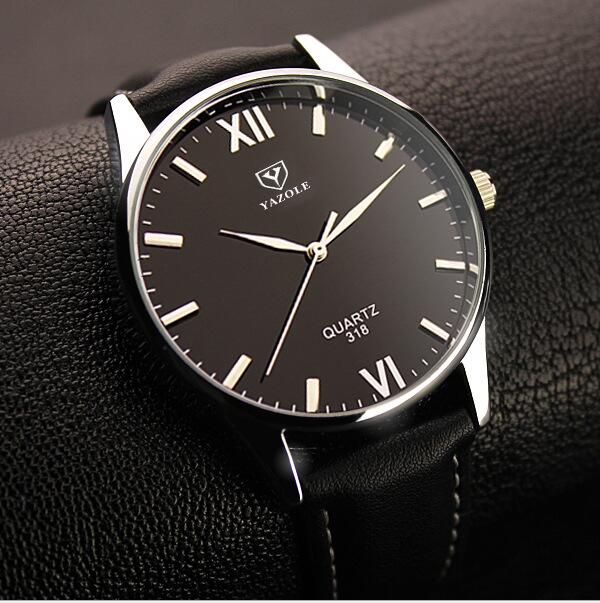Relógio Nova York masculino clássico analógico com pulseira de couro