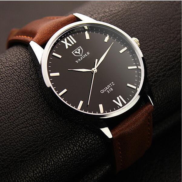 Relógio Nova York masculino clássico analógico com pulseira de couro