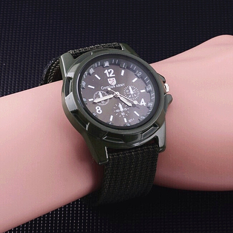 Relógio Jack Churchill militar masculino esportivo analógico pulseira de nylon