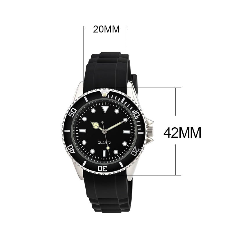 Relógio Seaman analógico masculino esportivo pulseira em borracha