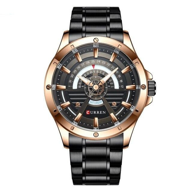 Relógio Masculino Curren New Quartz 2021 aço inox