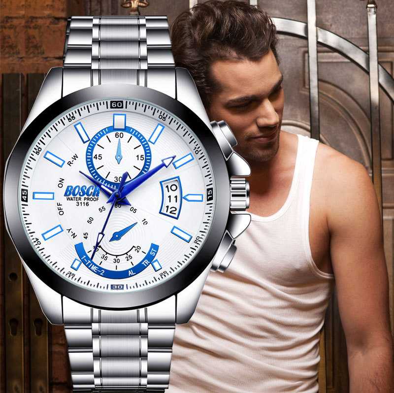 Relógio Miami masculino executivo analógico pulseira de aço