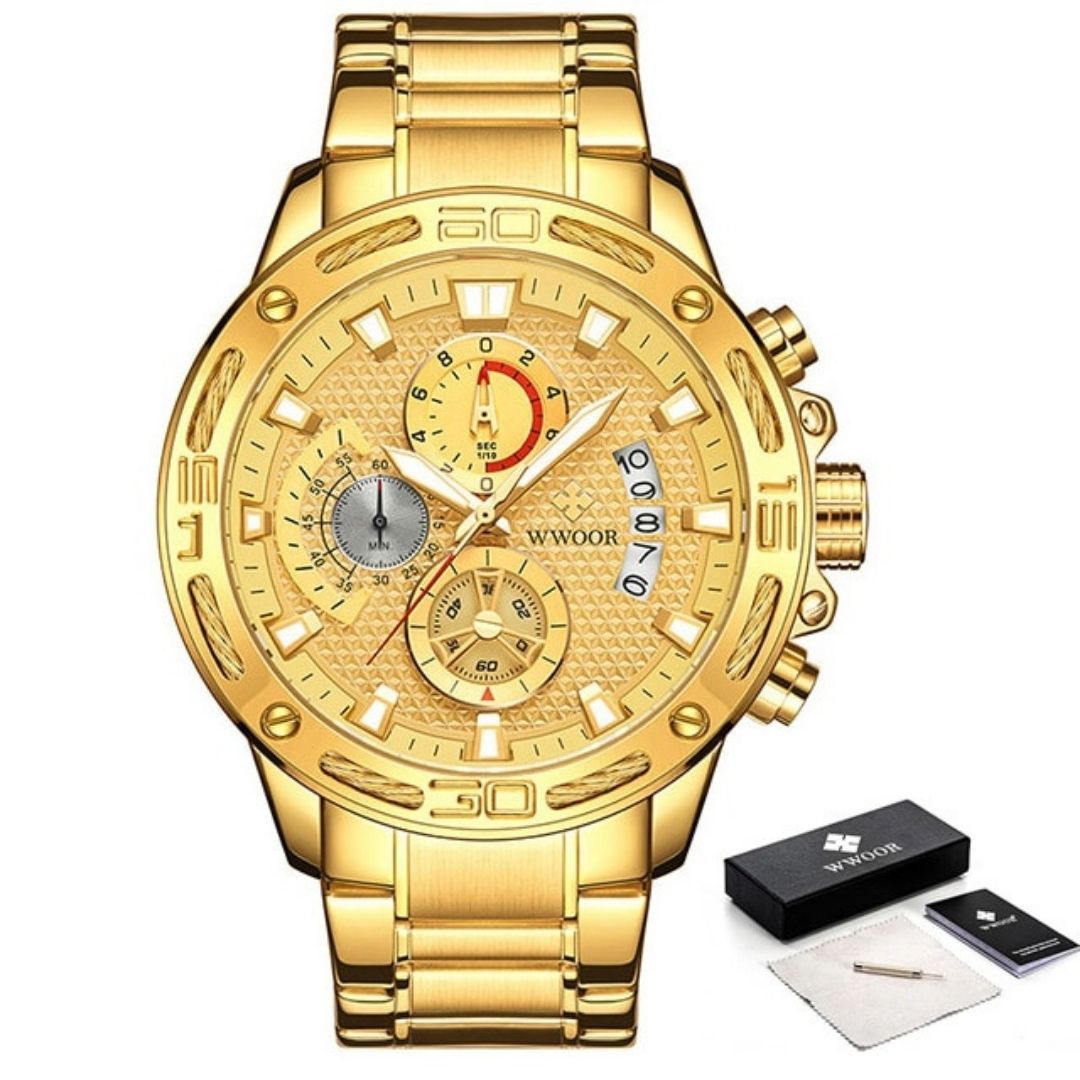 Relógio Gold Empire Executivo de Luxo analógico